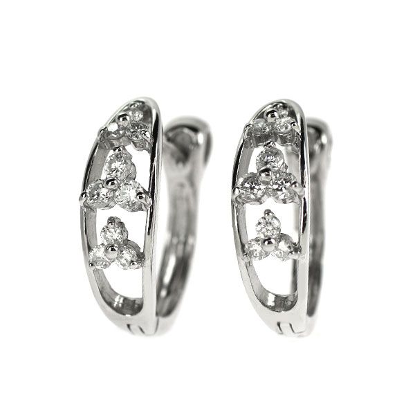 Pt900 ダイヤモンド ピアス 0.40ct フープ - メルカリ