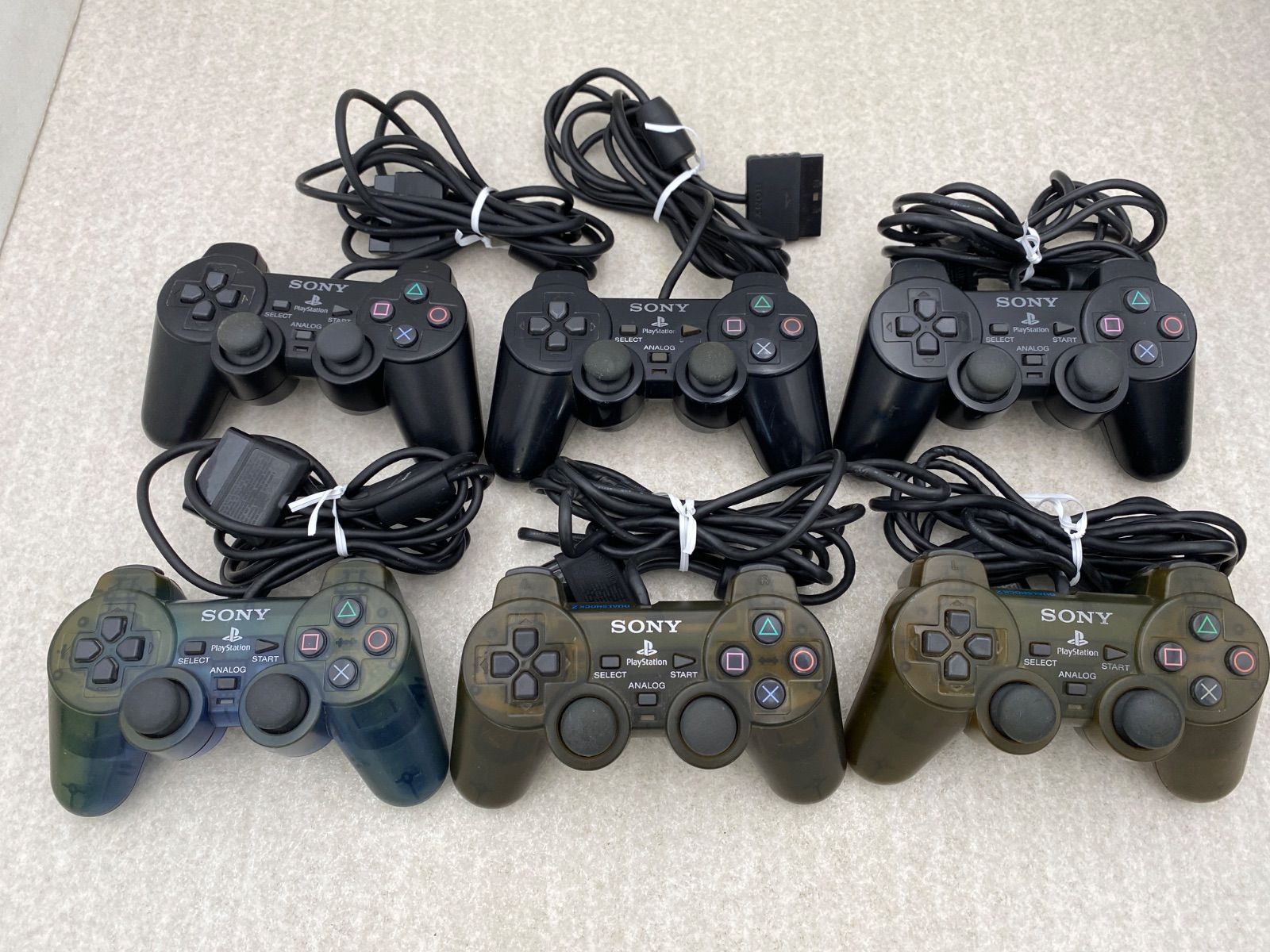 SONY プレイステーション2　DualShock 2　コントローラー　ジャンク　まとめ売り　３０点