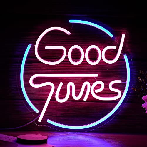 Good Times ネオンサイン 壁用ネオンライト 調光可能 ネオンサインインテリア 部屋装飾ネオン管 USB電源LEDネオ ン 結婚式 パーティー ルームデコレーション(32cm*32cm) 国内発送 cdc51ad0