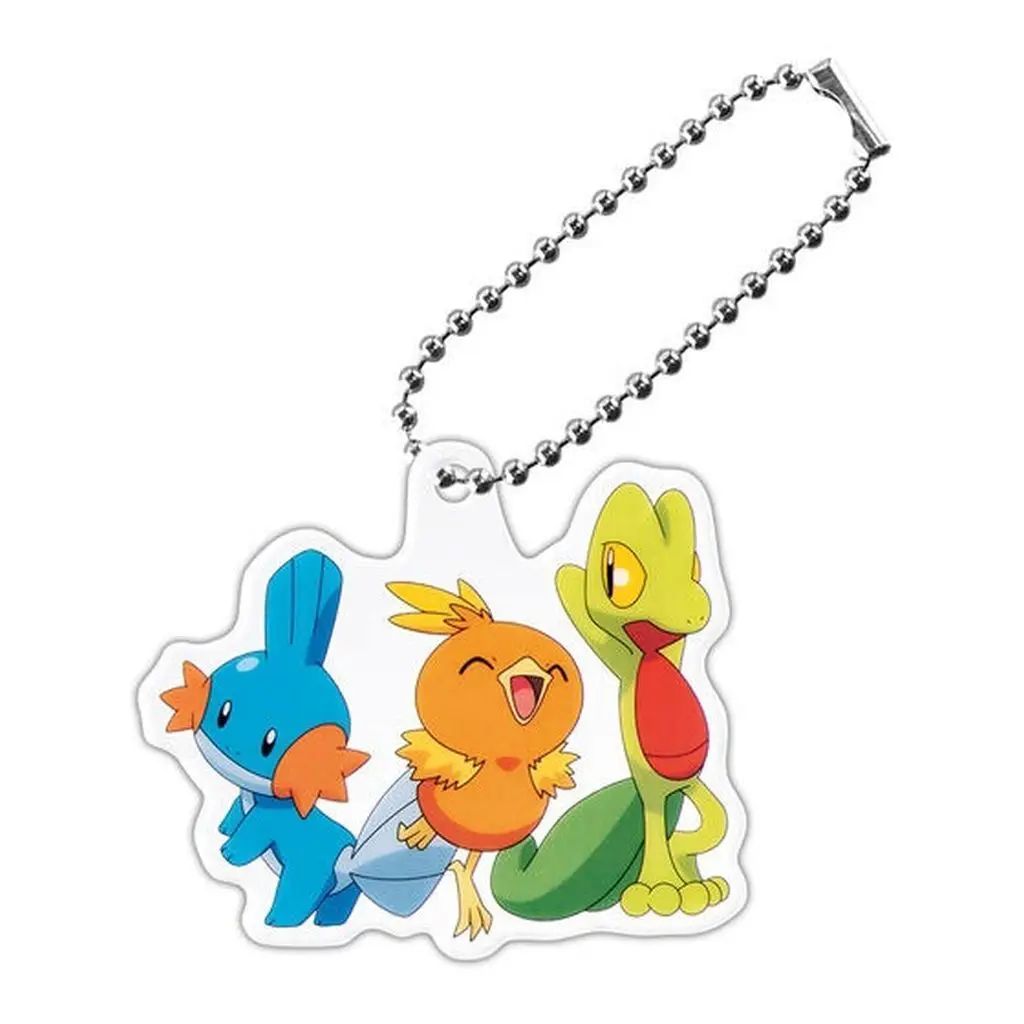 ポケモン　ストラップ　キモリ&アチャモ&ミズゴロウ 中古】キーホルダー キモリ＆アチャモ＆ミズゴロウ