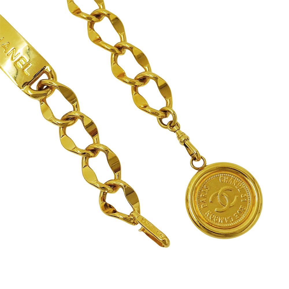 シャネル CHANEL ベルト レディース ブランド チェーンベルト ゴールド