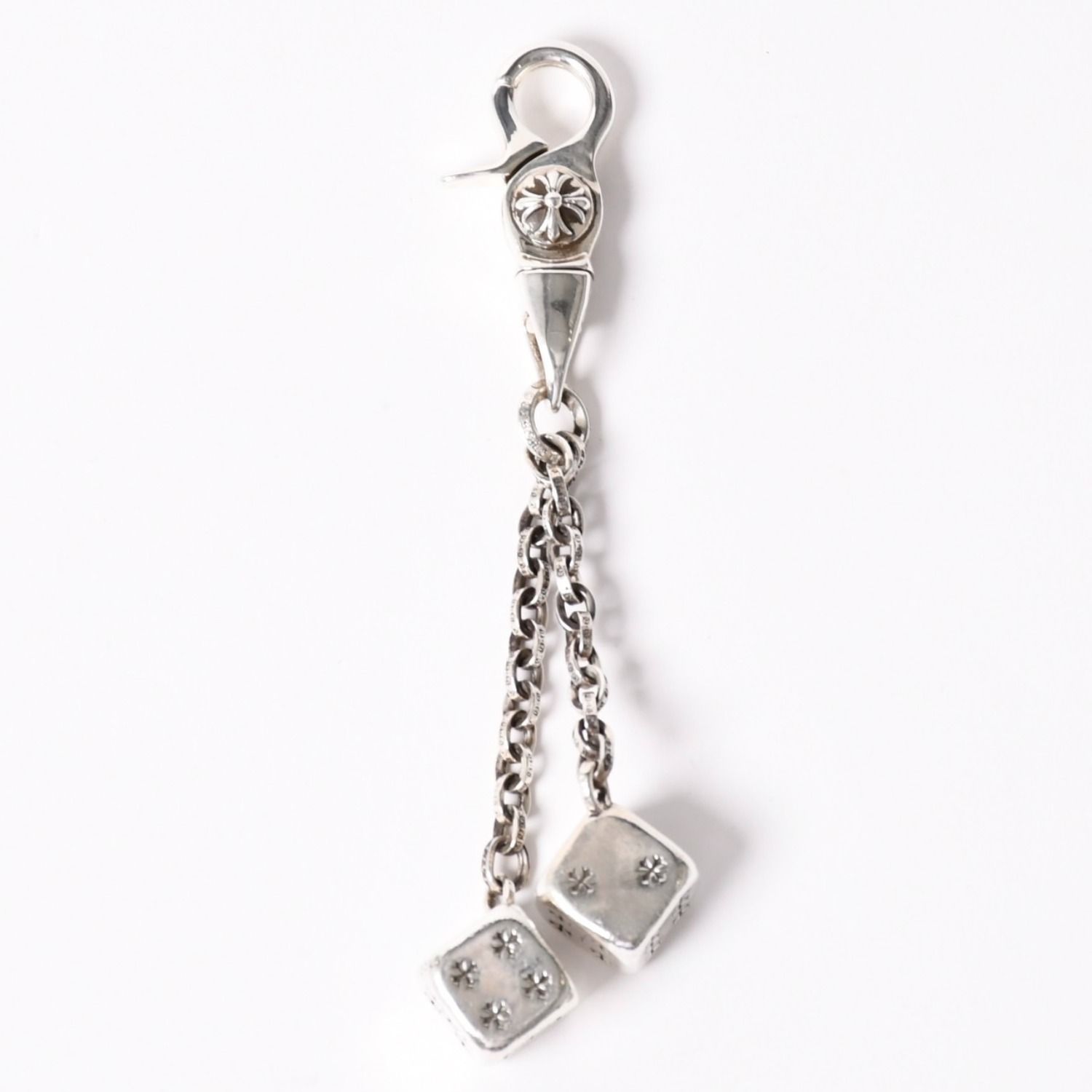 極美品 CHROME HEARTS クロムハーツ DICE DBL KEY CHAIN ダブルダイス