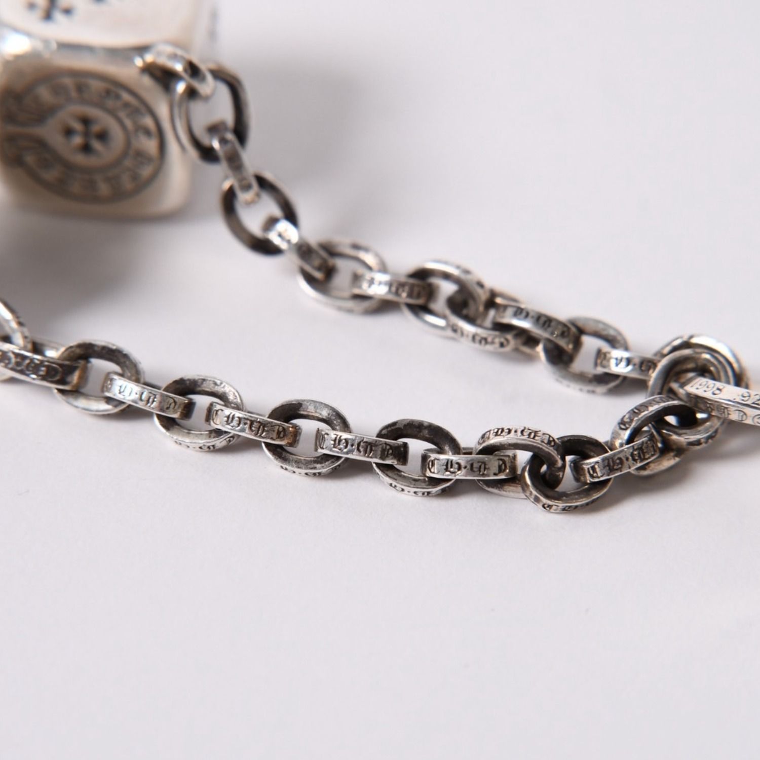 極美品 CHROME HEARTS クロムハーツ DICE DBL KEY CHAIN ダブルダイス