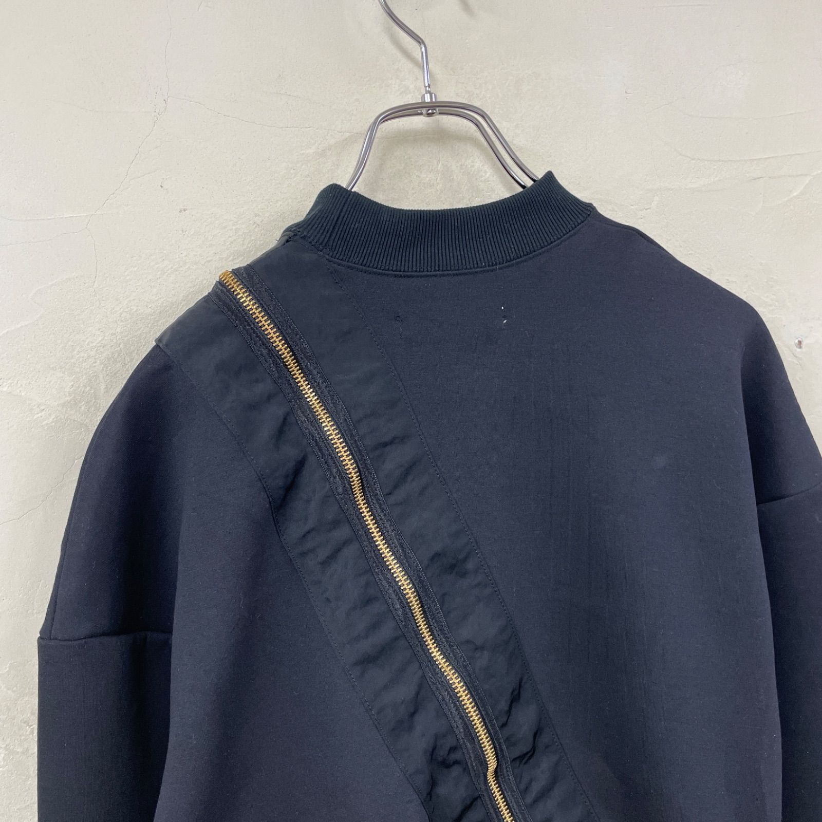美品 AKIKOAOKI アキコアオキ ジップデザインスウェット トレーナー 