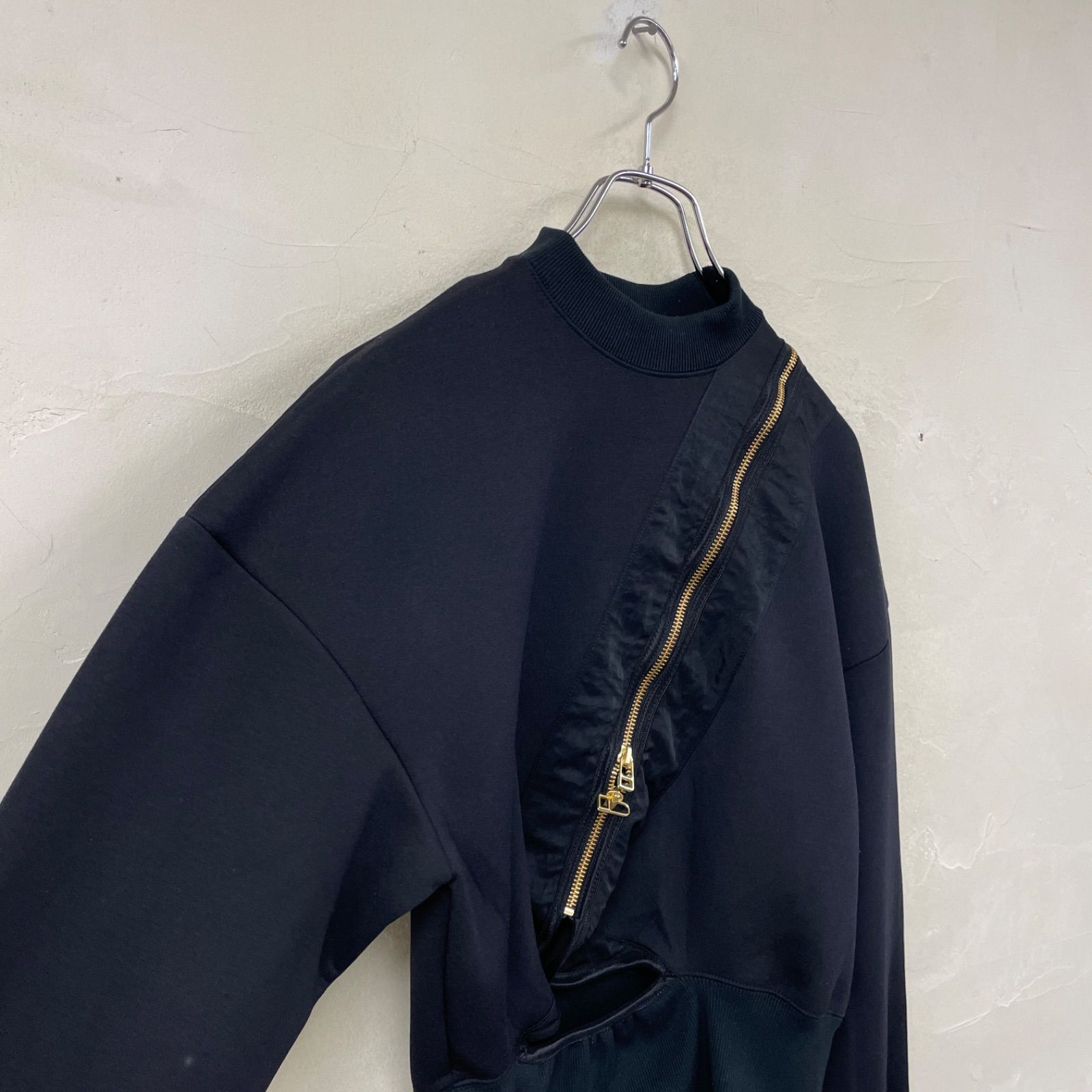美品 AKIKOAOKI アキコアオキ ジップデザインスウェット トレーナー