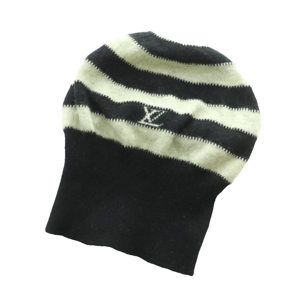 ルイヴィトン LOUIS VUITTON ボーダー柄ニットビーニー キャップ 帽子