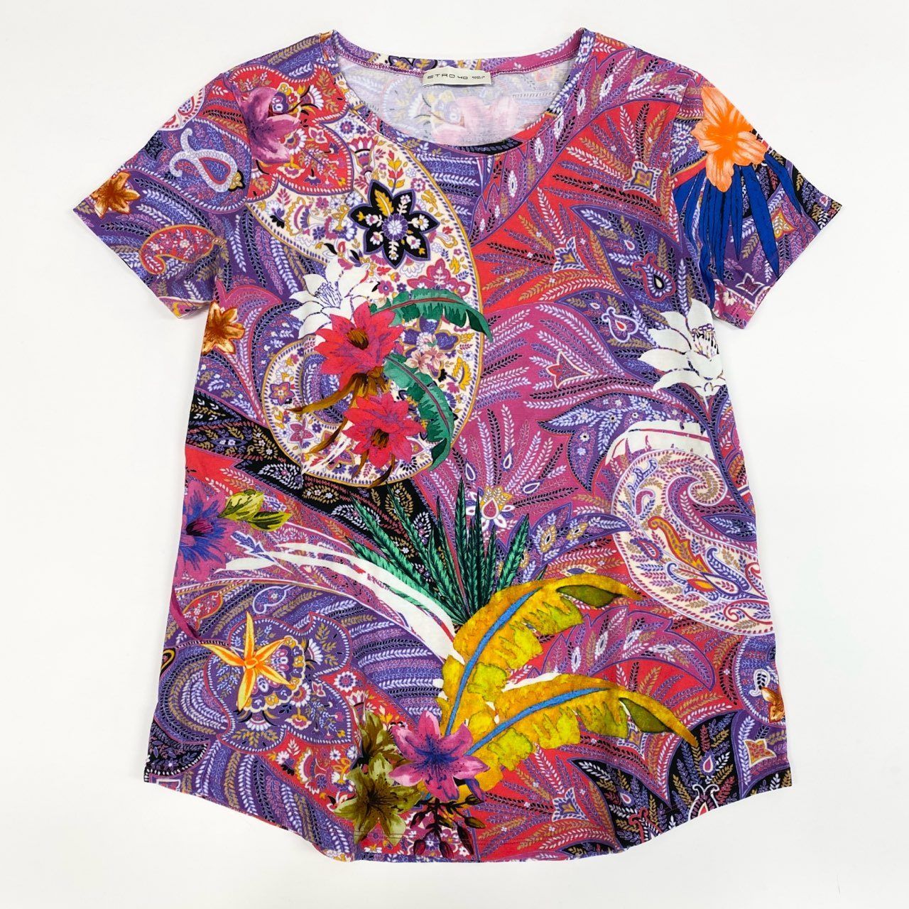 67j6《美品》 ETRO エトロ イタリア製 半袖Tシャツ クルーネック