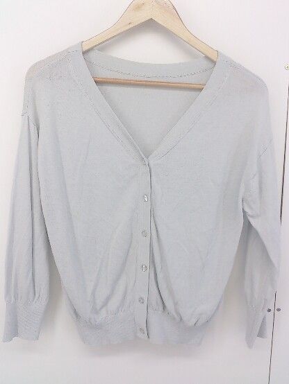 ◇ Simplicite シンプリシテェ 長袖 ニット カーディガン グレー レディース 【中古】 【1207040000604】