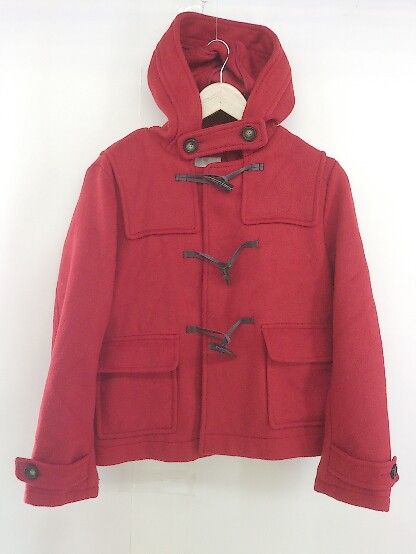 ■ BACK NUMBER バックナンバー 長袖 ダッフルコート サイズL レッド レディース 【中古】 【1207040000581】