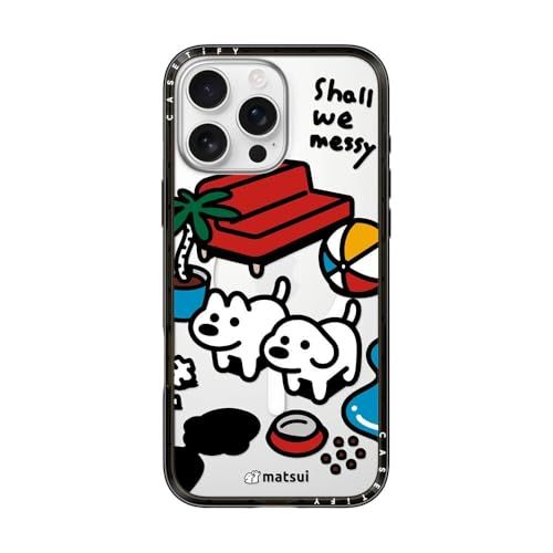 CASETiFY コンパクト iPhone 16 Pro Max ケース [MagSafe対応/薄型 軽量/耐衝撃] - matsui - Shall we messy - ブラック(沖縄・離島の方発送不可）) 4f2fed17