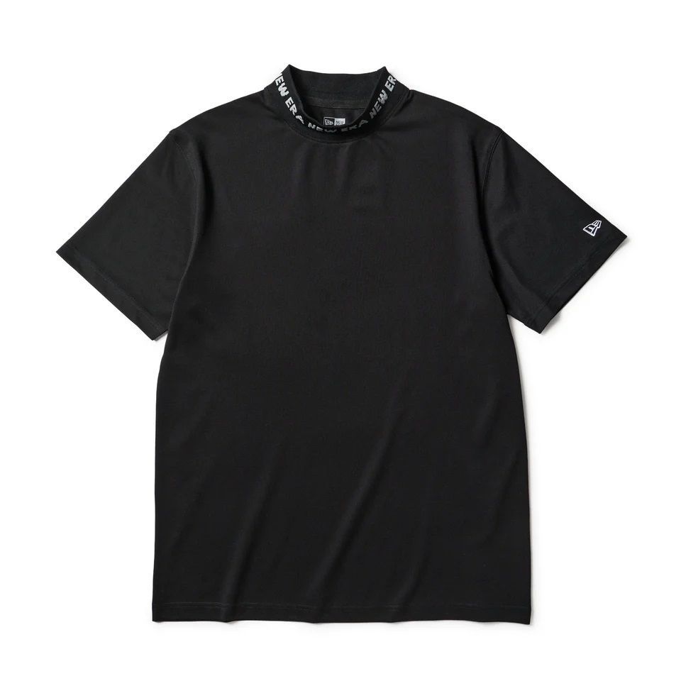 【新品】NEW ERA ニューエラ ミッドネック Tシャツ 鹿の子 ブラック | ゴルフ GF SS MID NECK T JAQ LOGO BLK 261 14859933 BLACK ブラック 黒 Lサイズ
