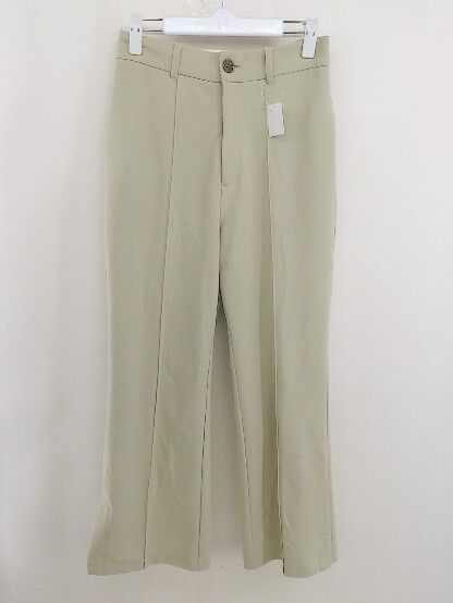◇ w closet ダブルクローゼット 裾スリット フレアパンツ サイズF クリーム ベージュ系 レディース 【中古】 【1207050001134】