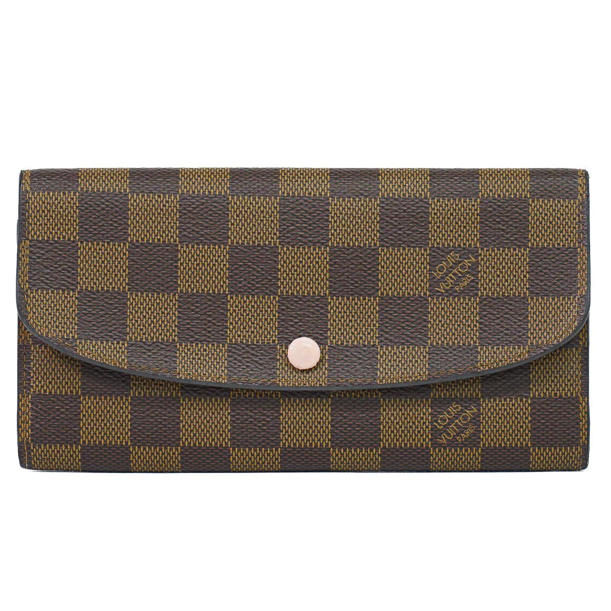 本物 ルイヴィトン LOUIS VUITTON LV ポルトフォイユ エミリー ダミエ エベヌ 長財布 ブラウン N60214 ビトン 財布 ウォレット 中古・