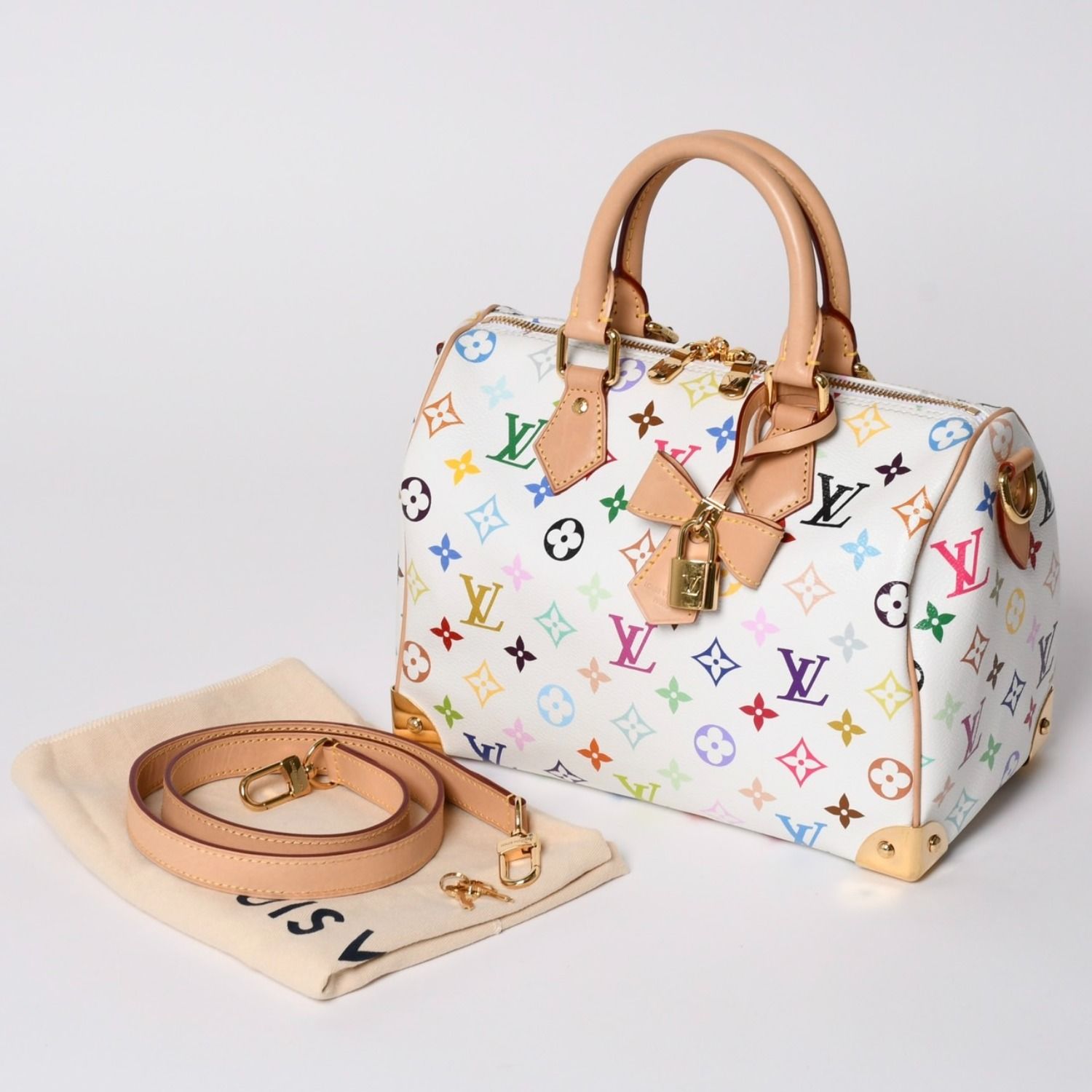 極美品 LOUIS VUITTON ルイヴィトン 2WAYバッグ スピーディ バンドリエール 25 TM村上隆コラボ ショルダーバッグ M13085 中古 4a002414