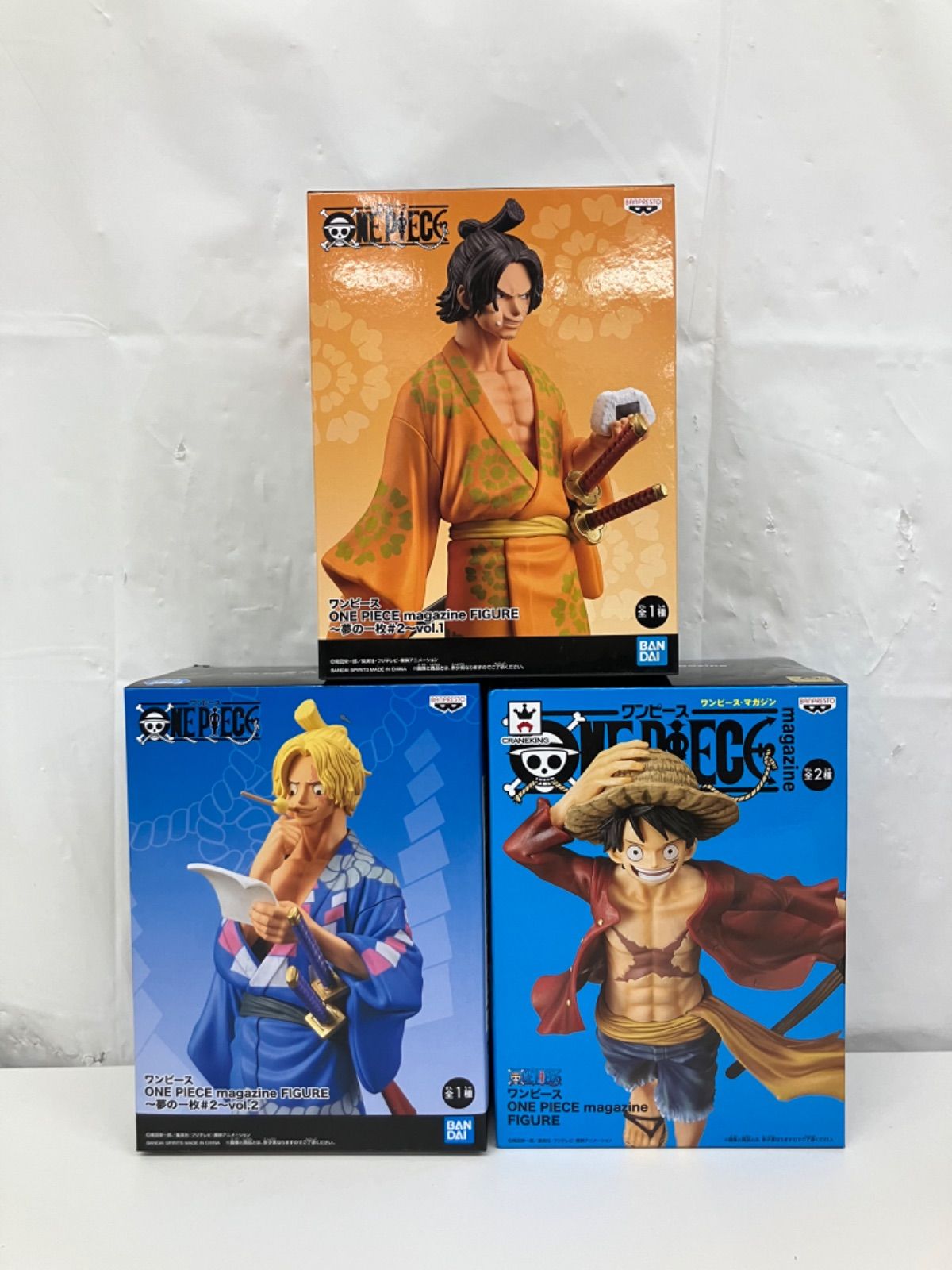 未開封 ONE PIECE ワンピース magazine フィギュア ルフィ 他 3種