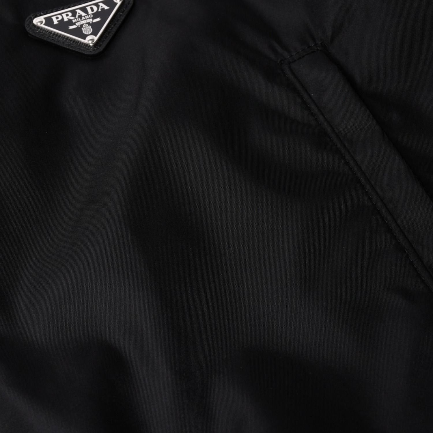 極美品 PRADA プラダ クロップド ナイロンジップアップジャケット 