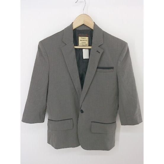 ◇ MORGAN HOMME モルガンオム 七分袖 ジャケット サイズS グレー 