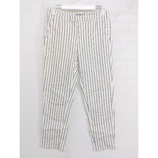 ◇ URBAN RESEARCH アーバンリサーチ ピンストライプ ストレッチ パンツ サイズ36 ホワイト ブラック レディース P 【中古】 【1208220005761】