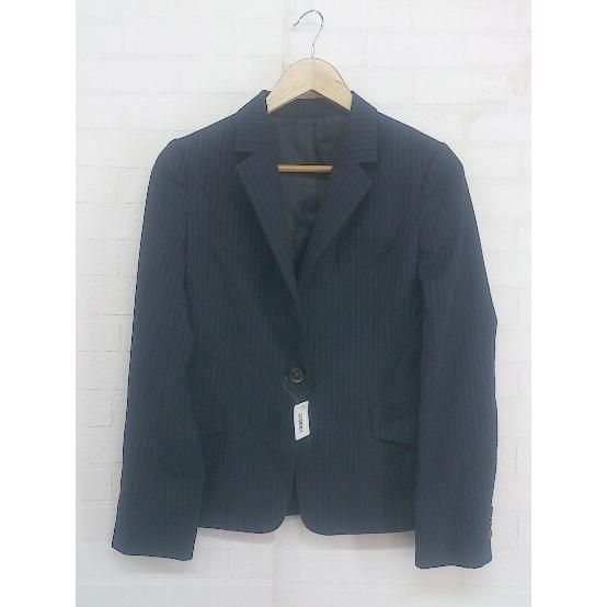 ◇ green label relaxing グリーンレーベル UNITED ARROWS ストライプ 長袖 ジャケット サイズ40 ネイビー レディース P 【中古】 【1208220005433】