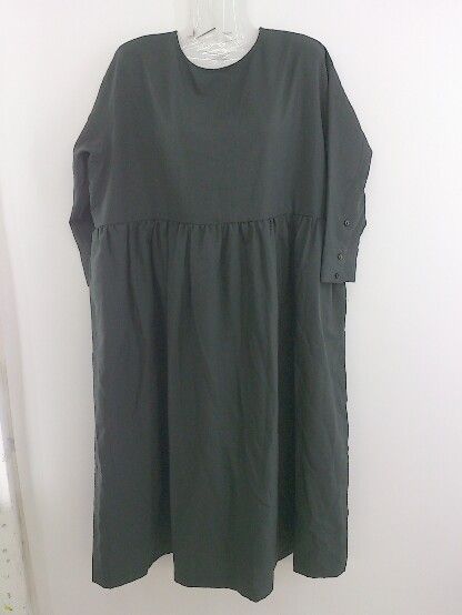 ◇ MOUSSY マウジー ビックシルエット 長袖 膝下丈 ワンピース サイズ1 チャコールグレー系 レディース 【中古】 【1208230011516】