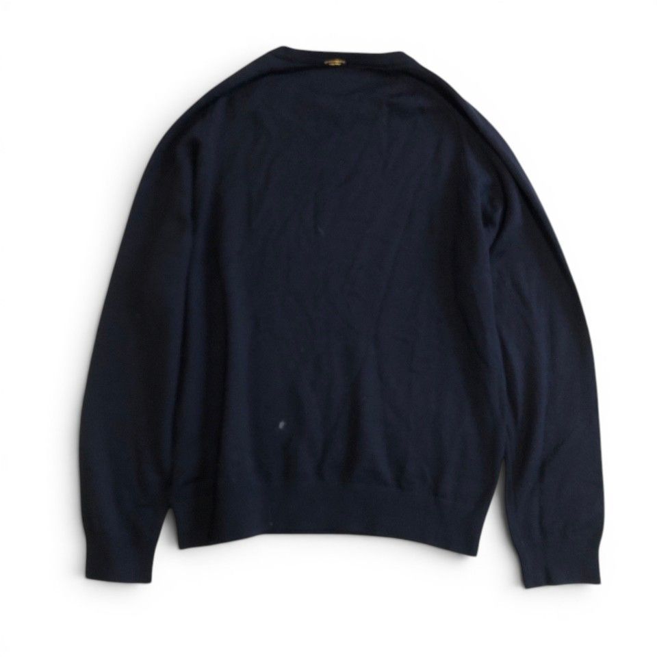 名作　人気商品　MUSE de Deuxieme Classe WISH クルーネックプルオーバーニット　セーター　ダークネイビー　サイズF　ウール
