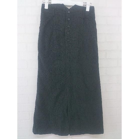 ◇ ◎ PAGEBOY ページボーイ ALICIA 総柄 フロントボタン スリット 膝下丈 タイト スカート サイズS グレー系 レディース P 【中古】 【1208240002078】