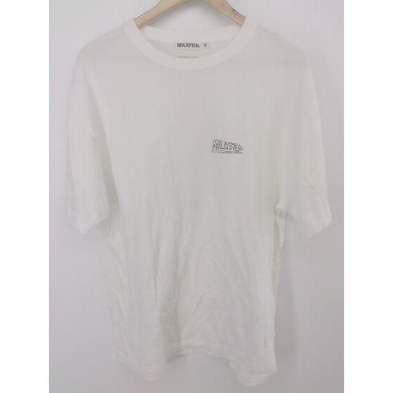 ◇ MILKFED ミルクフェド 半袖 Tシャツ カットソー サイズXL ホワイト ブラック レディース P 【中古】 【1208240001309】