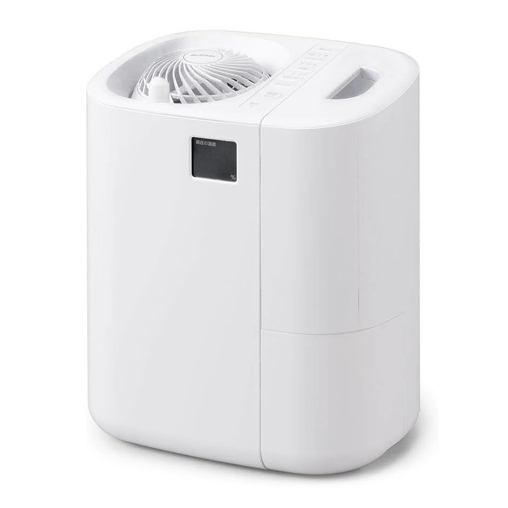 アイリスオーヤマ 加湿器 スチーム式(加熱式) 超音波式 ハイブリット式 サーキュレーター加湿器 加湿量 550ml タンク容量 3.7L 15畳 6.7時間連続加湿 タイマー機能 HCK-5520-W ホワイト shu 69dfb82a