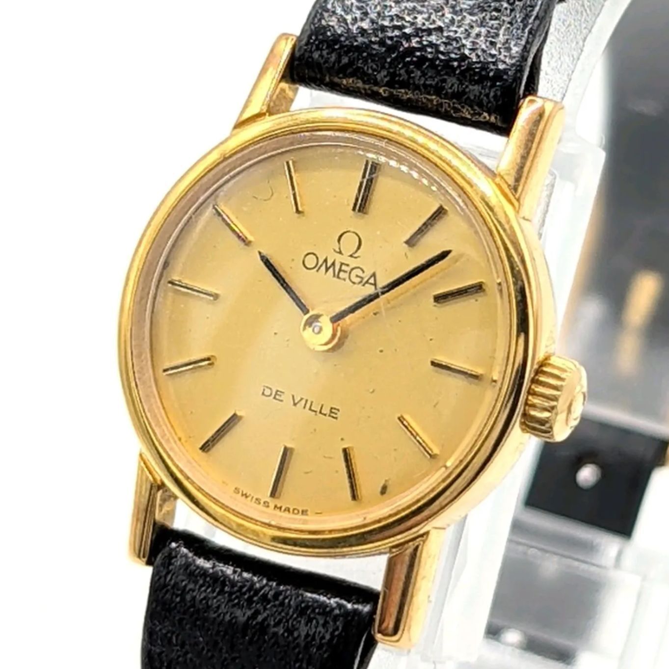 OMEGA DE VILLE Watch Hand-Winding Ladies Round Gold Y2K 00S オメガ デビル 時計 手巻き式 レディース ゴールド ゴールド文字盤 ラウンド ヴィンテージ 稼働品