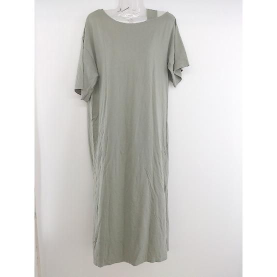 ◇ FREAK'S STORE フリークスストア スリット 半袖 膝下丈 ワンピース サイズF グリーン系 レディース P 【中古】 【1208240007820】