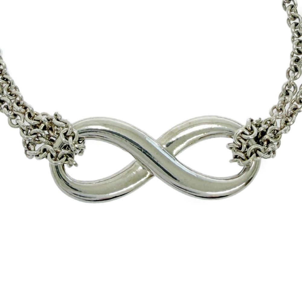 【中古】【保存袋付き】 TIFFANY&Co. ティファニー シルバー インフィニティ ネックレス 6.1g 925刻印 560425 ネックレス
