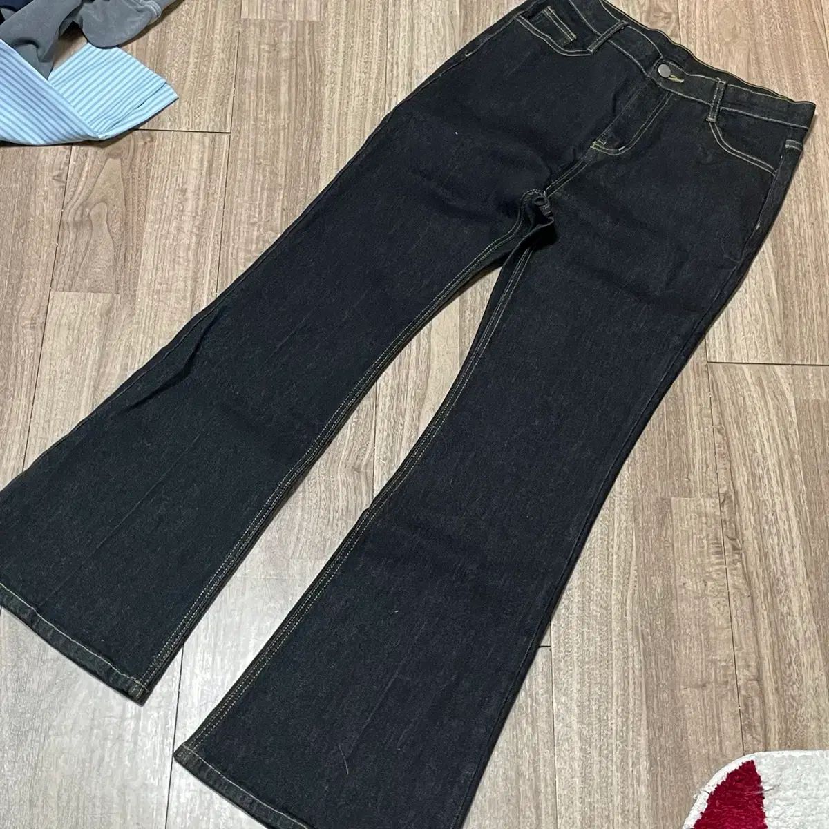 ブラックデニム ブーツカット large