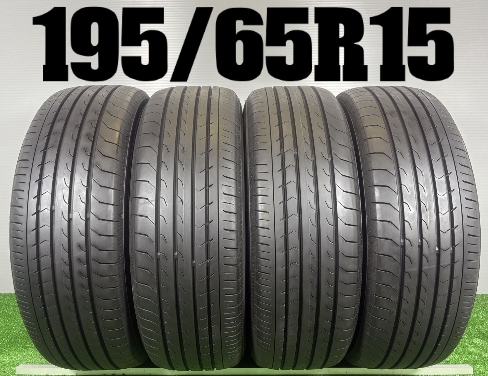 送料無料★195/65R15 ヨコハマ RV03 2024年製 4本 夏 タイヤ ノーマル 中古 TB1249
