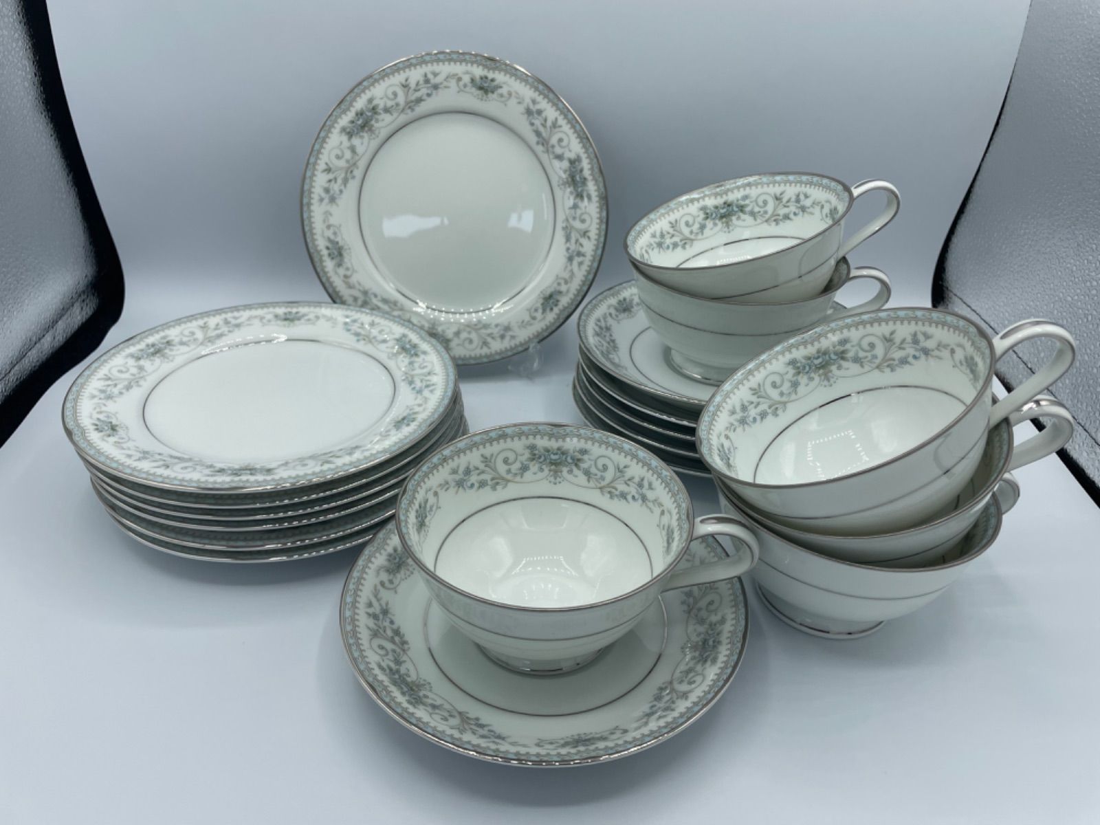 未使用 1960年頃製造 Noritake ノリタケ COLBURN コルバーン　カップ＆ソーサー&プレート トリオ 6客セット ヴィンテージ
