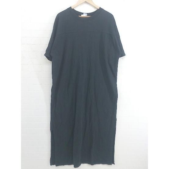 ◇ ALORE アローレ サイドスリット 半袖 ロング ワンピース サイズF ブラック レディース P 【中古】 【1208250003270】