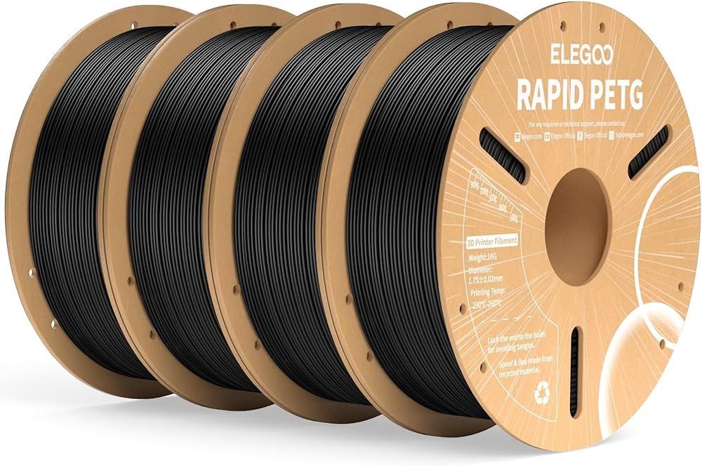 ELEGOO RAPID PETG 1.75mm 黒 600mm/s対応 3Dプリンターフィラメント 