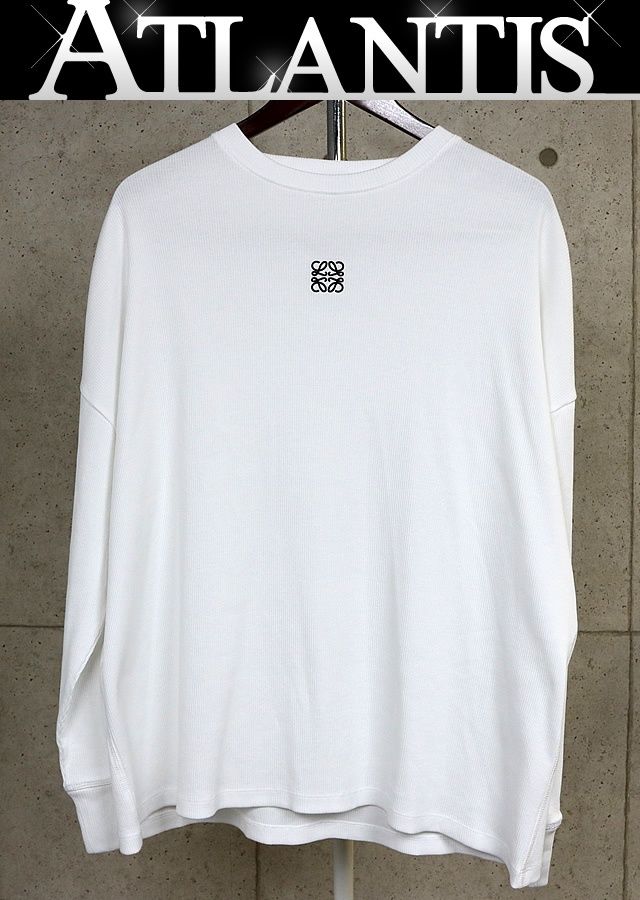 LOEWE 新宿店 ロエベ 未使用 オーバーサイズフィット アナグラム刺繍 ロンT 長袖 メンズ size:M 白 31123