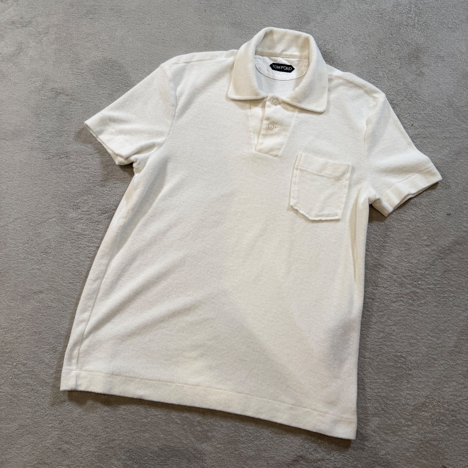 TOM FORD パイル ポロシャツ 美品 トムフォード TOMFORD パイル ポロシャツ 46サイズ コットン100