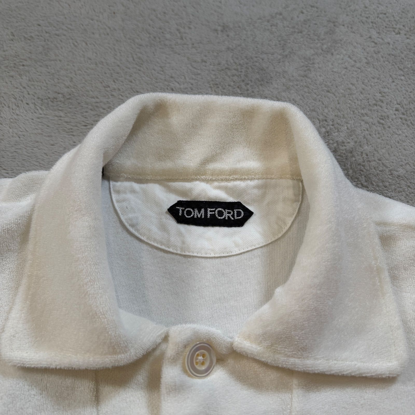 美品 トムフォード TOMFORD パイル ポロシャツ 46サイズ コットン100