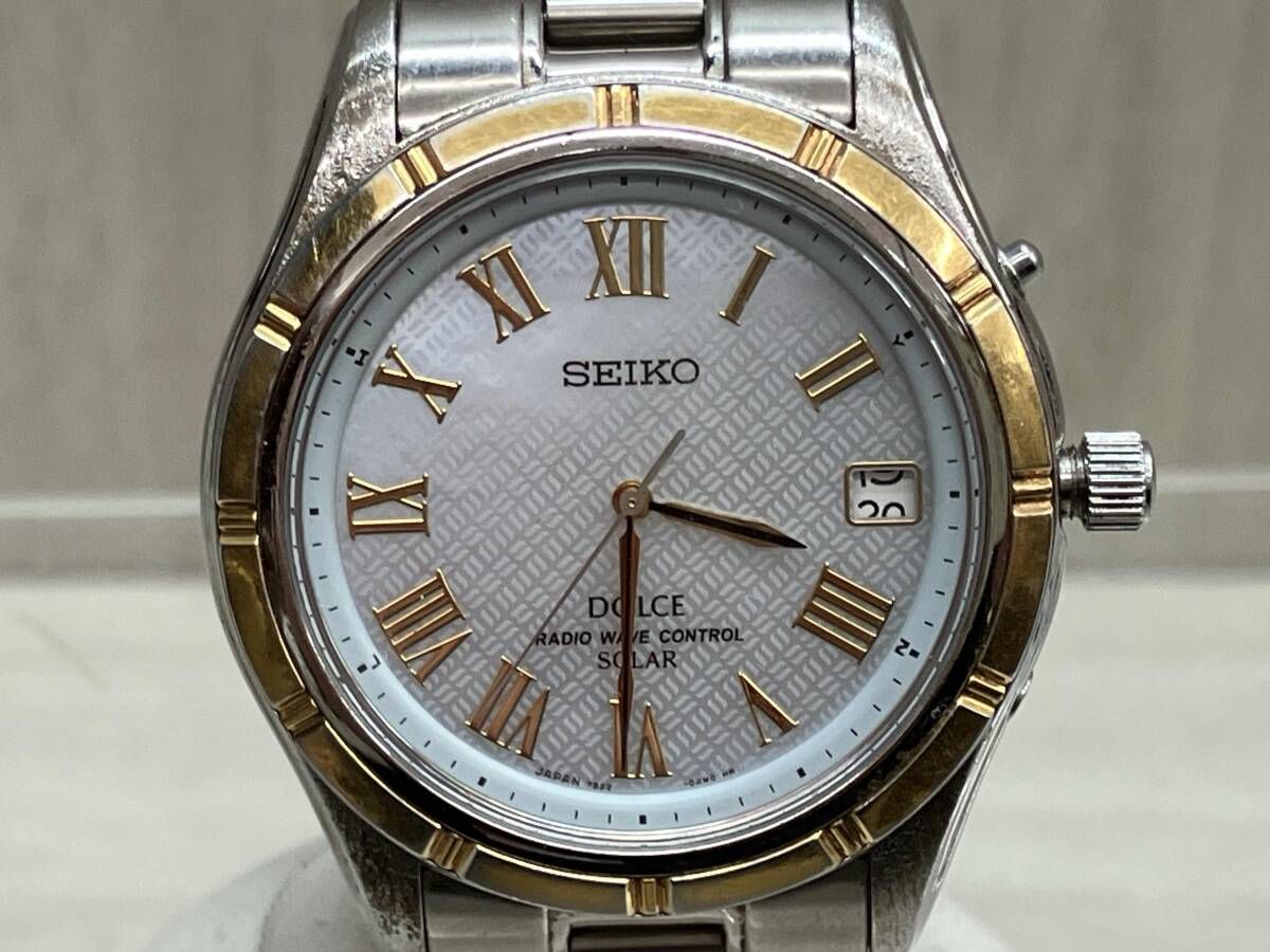 ［現状品］SEIKO DOLCE 7B22-0AE0 ケースサイズ 3.6cm ベルト長さ 16.5cmケース小傷／デイト不良
