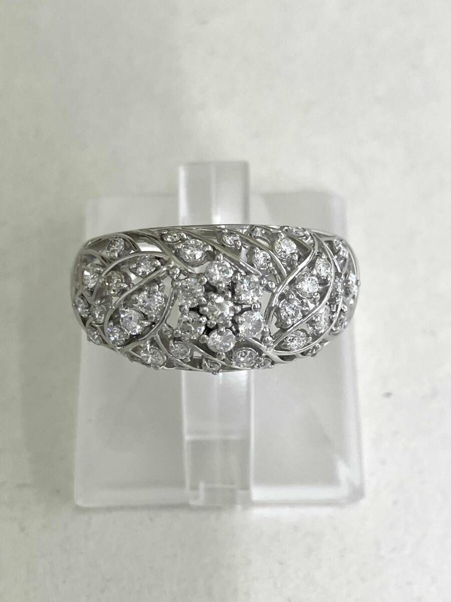 Pt900 14号 ダイヤモンド0.7ct 8.1g プラチナリング プラチナ900 鑑別書有り
