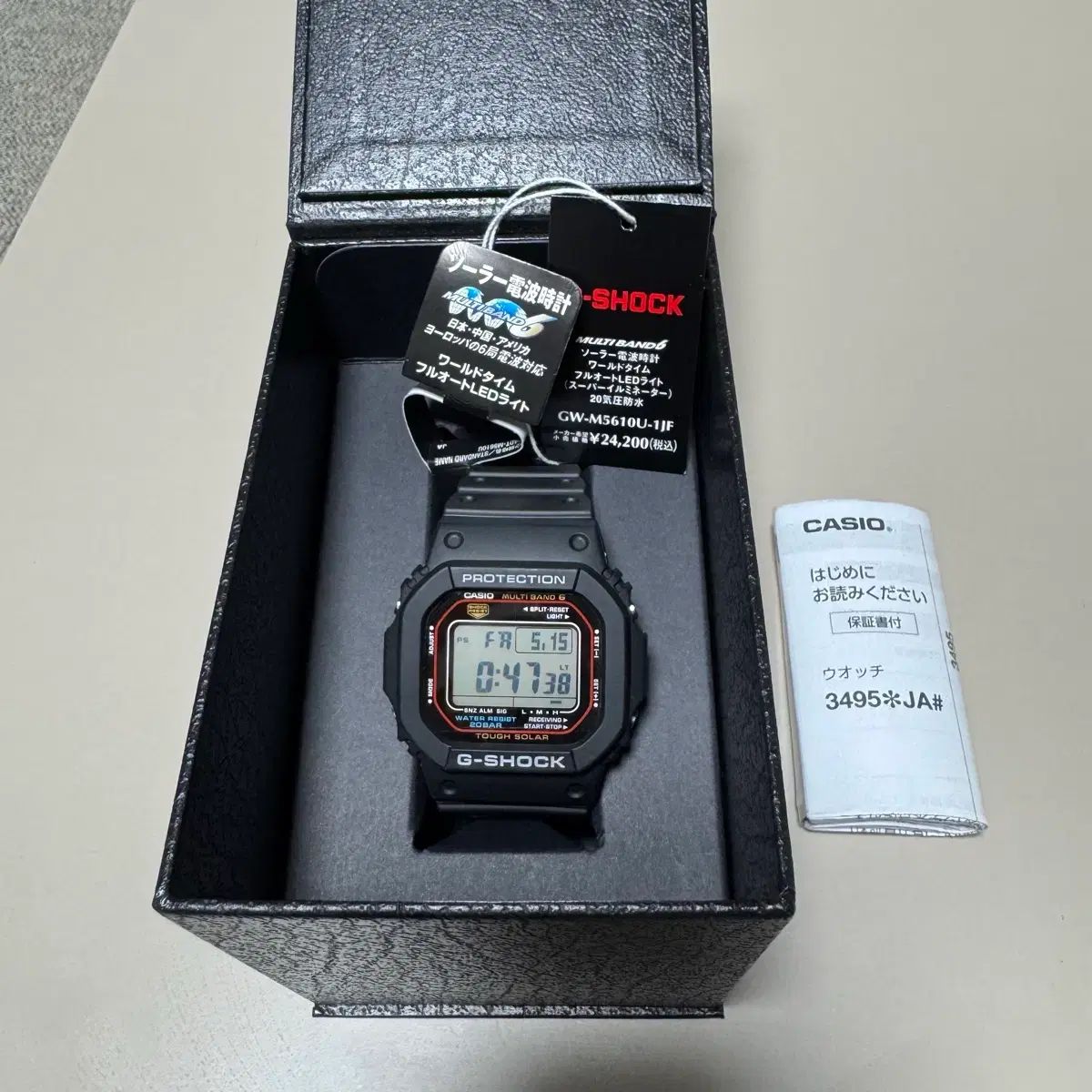 カシオ G-SHOCK GW-M5610U-1JF 赤ベゼル