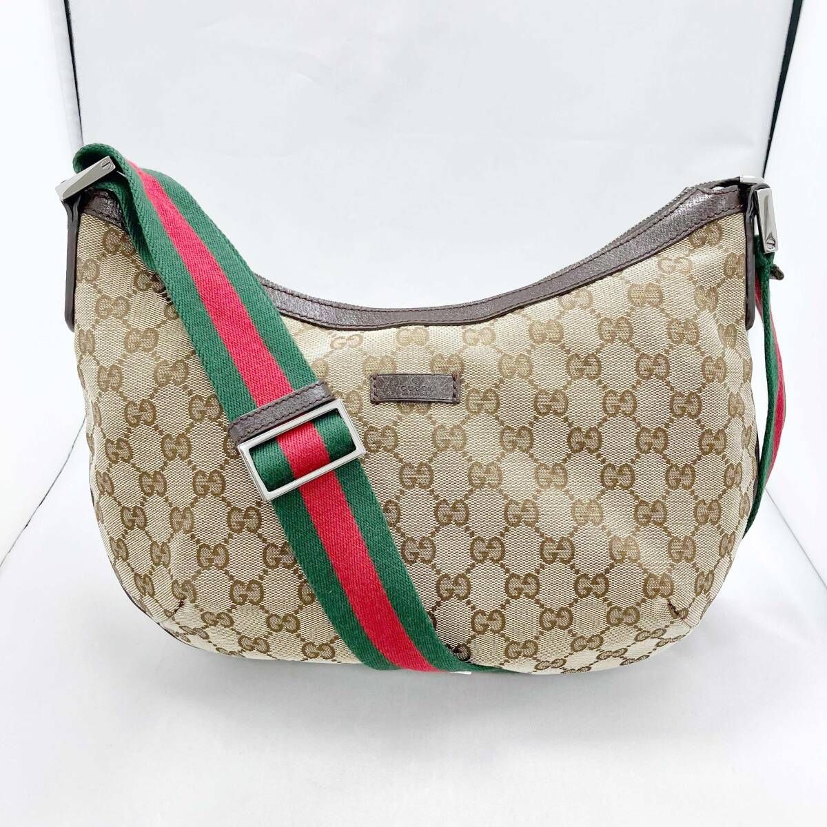 【鑑定書付】 GUCCI グッチ GGキャンバス 181092.002404 ショルダー