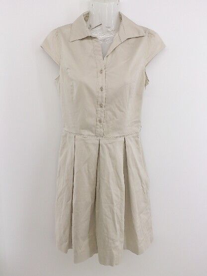 ◇ ◎ IMAGE イマージュ 半袖 ミニ ワンピース サイズ9 ライトベージュ レディース P 【中古】 【1208260017373】