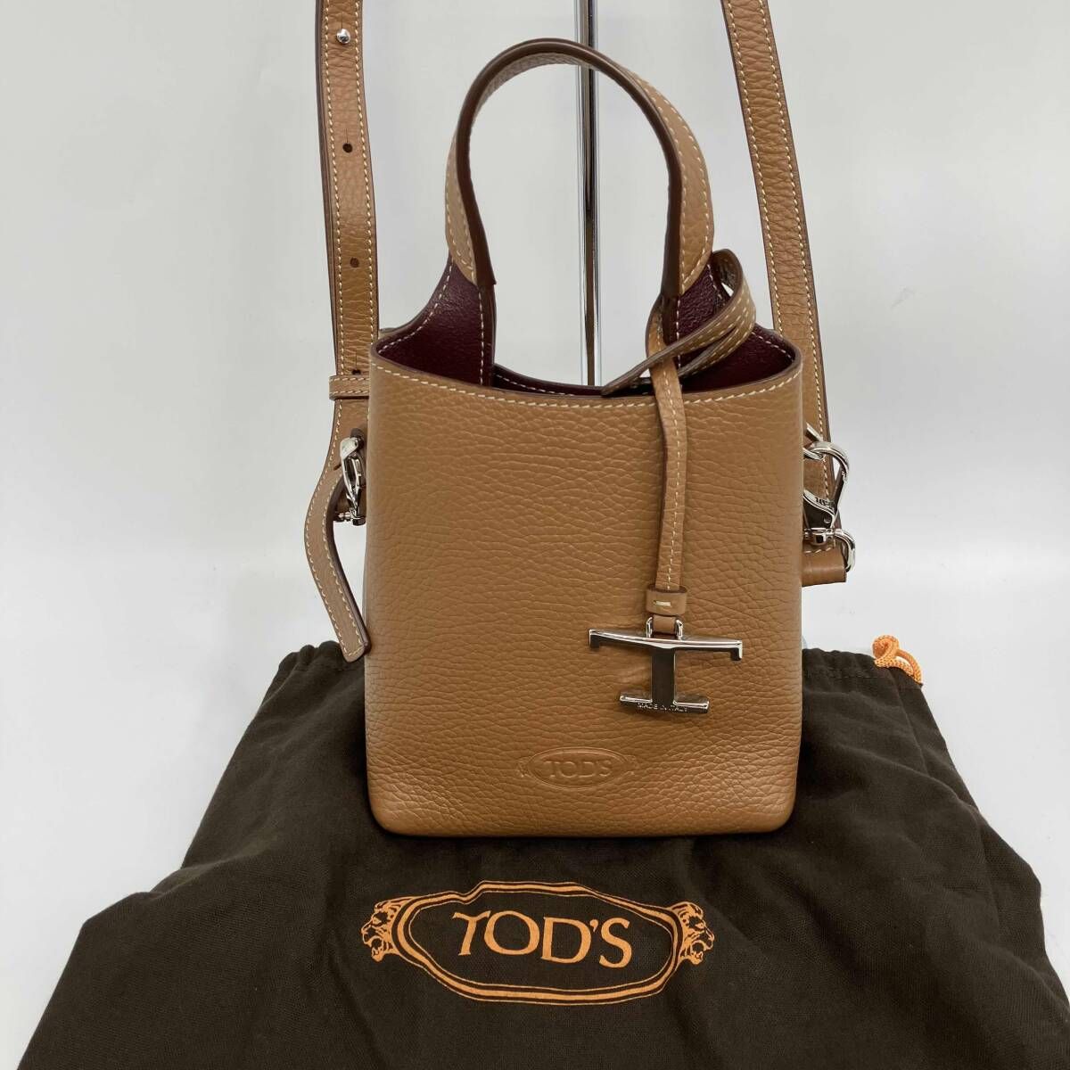 TOD'S／トッズ／ショルダーバッグ/2way／マイクロバッグ／ライト