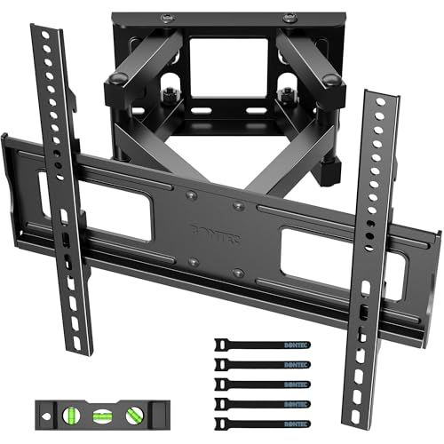 BONTEC 壁掛けテレビ金具 23-65インチ TV壁掛け金具 LCD/LED/OLEDテレビ対応 耐荷重45kg VESA規格400x400mm 多角度調整可能 水準器とケーブルタイ付き 取付簡単 かべかけ金具★m 7ffe6ce0