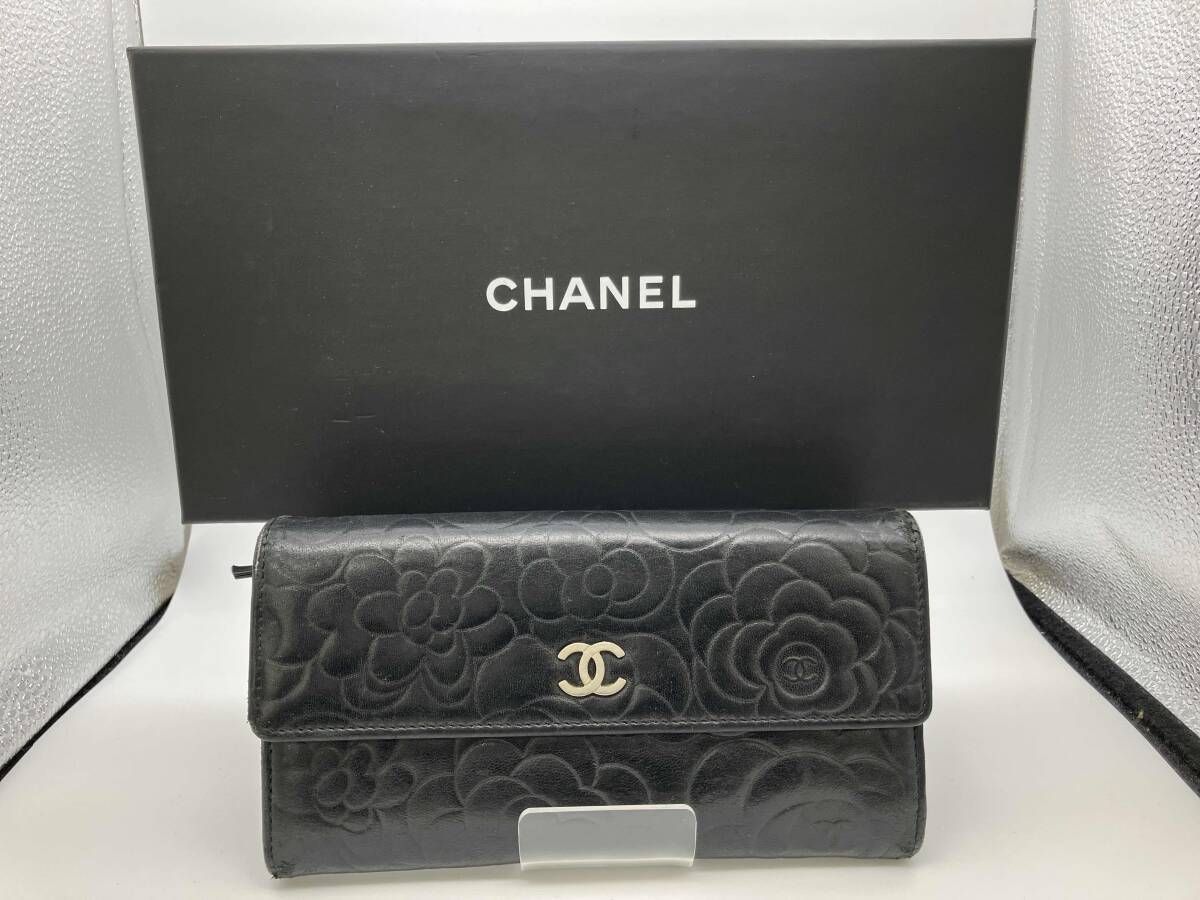 CHANEL カメリア A82283 17324037 長財布 箱付き