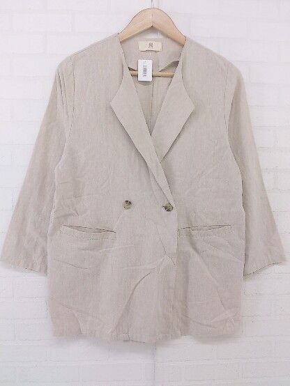 ◇ rps アールピーエス 長袖 ダブル ジャケット サイズM ベージュ レディース P 【中古】 【1208300000372】