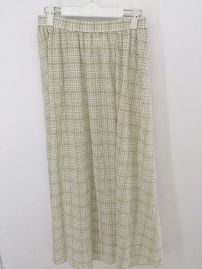 ◇ MOUSSY マウジー サイドジップ サッカー ロング フレア スカート サイズ2 ベージュ系 ホワイト レディース P 【中古】 【1208300003427】