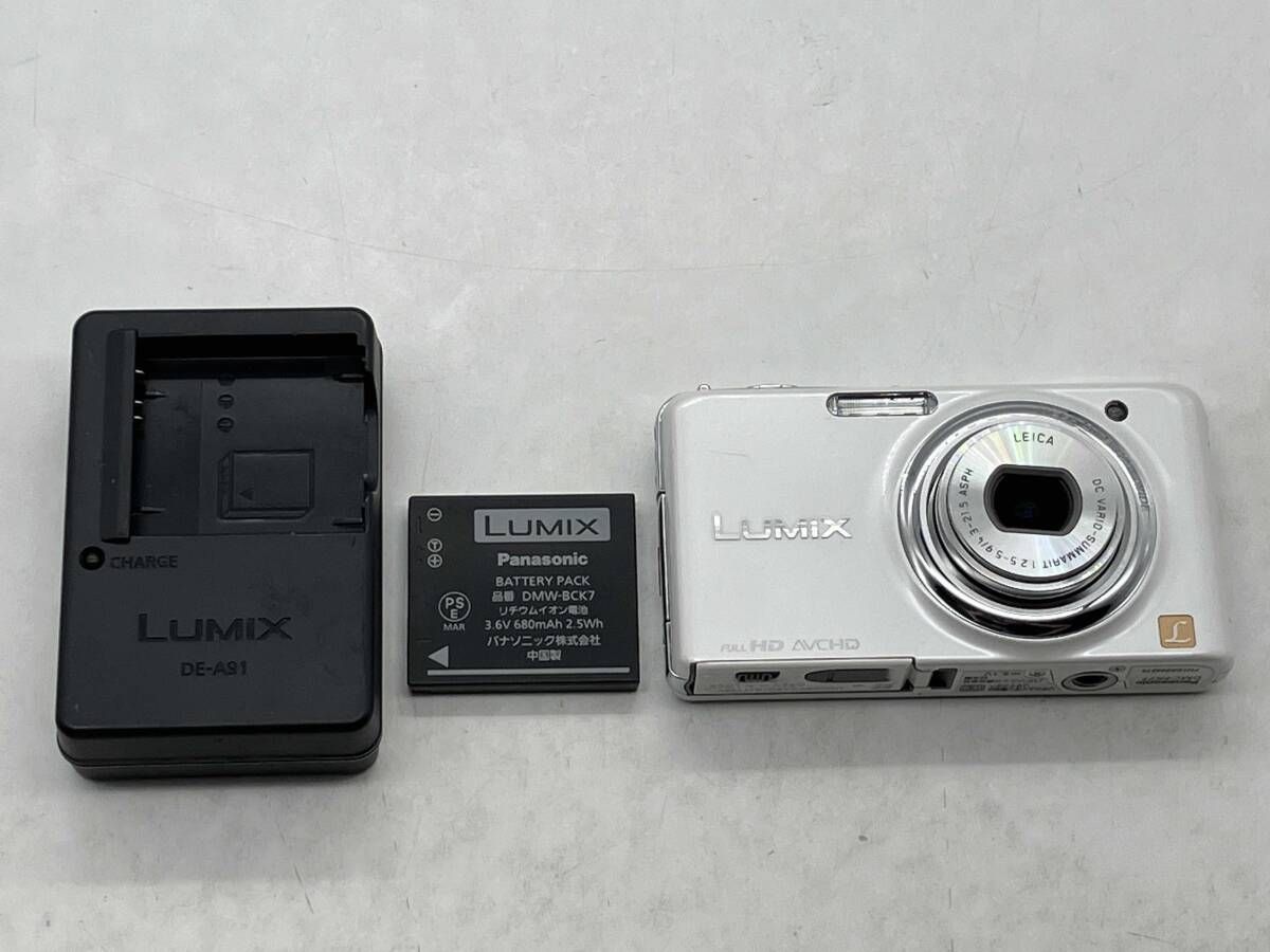 ジャンク 現状品 動作確認済 Panasonic DMC-FX77-W LUMIX (リリｰ